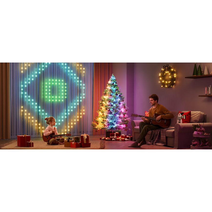 Govee - LED RGBICW Outdoor-Weihnachtslichterkette 2700-6500K 20m Wi-Fi Matter IP66