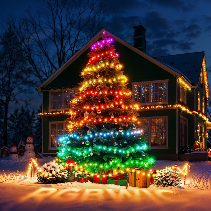 Govee - LED RGBICW Weihnachts-Lichterkette für den Außenbereich 2700-6500K 20m Wi-Fi Matter IP65