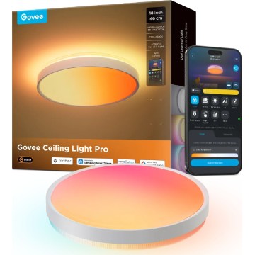 Govee - LED RGBICWW dimmbare Deckenleuchte LED/55W/230V Ø 46 cm Matter Wi-Fi