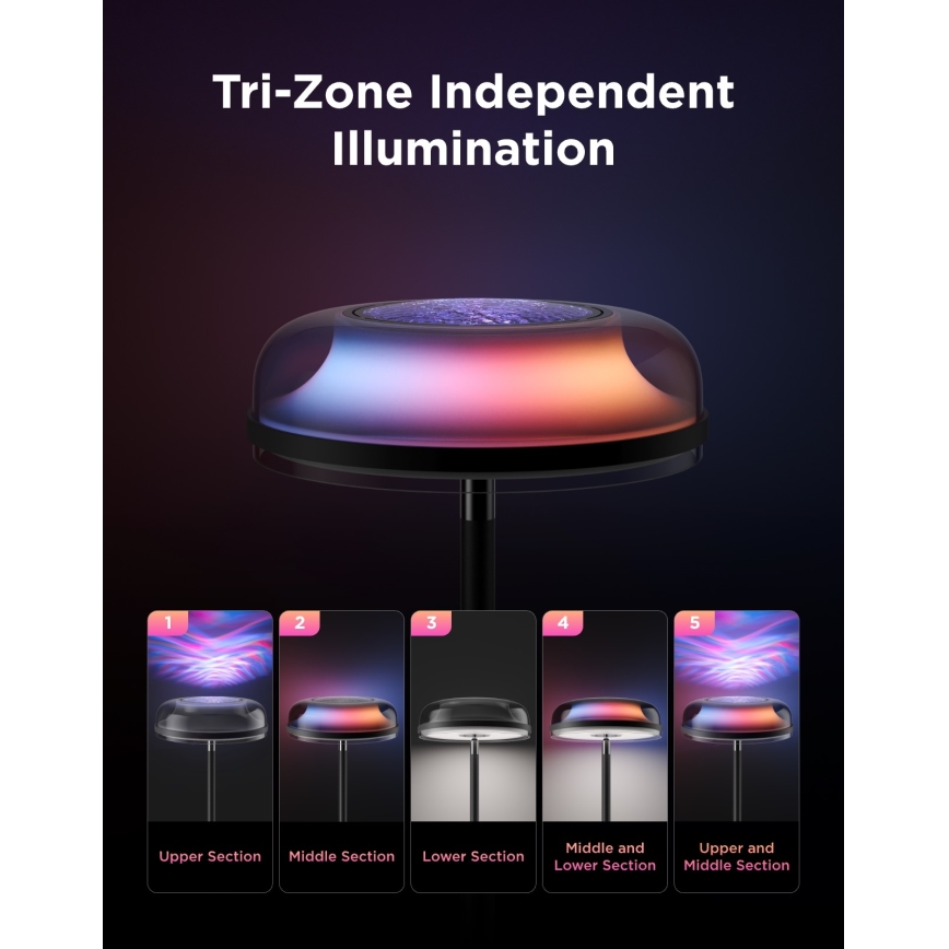 Govee - LED RGBICWW Dimmbare Stehleuchte UPLIGHTER MATTER LED/24W/230V Wi-Fi