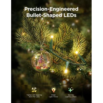 Govee - LED RGBWIC Außen-Weihnachts-Lichterkette 2700-6500K 30m Wi-Fi Matter IP65
