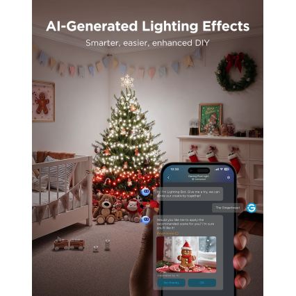 Govee - LED RGBWIC Außen-Weihnachts-Lichterkette 2700-6500K 30m Wi-Fi Matter IP65
