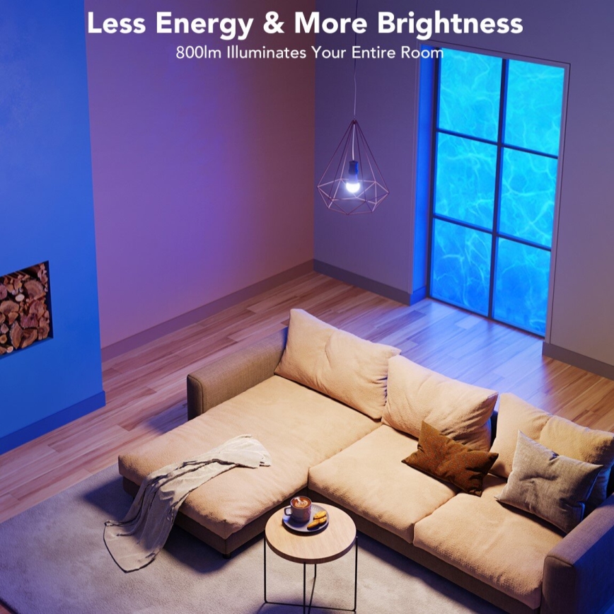 Govee - dimmbares LED-RGBWW-Leuchtmittel Smart MATTER E27/12W/230V 2700-6500K Wi-Fi