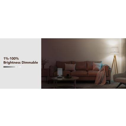 Govee - dimmbares LED-RGBWW-Leuchtmittel Smart MATTER E27/12W/230V 2700-6500K Wi-Fi