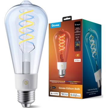 Govee - LED RGBWW dimmbare Glühbirne Smart MATTER ST64 E27/5W/230V 2700-6500K Wi-Fi