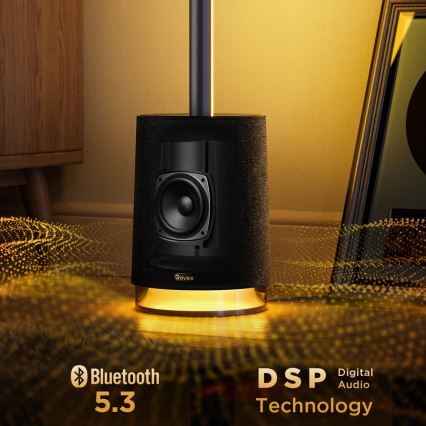 Govee - Dimmbare LED-Stehleuchte mit Lautsprecher Pro RGBICWW 2200-6500K Wi-Fi + Fernbedienung