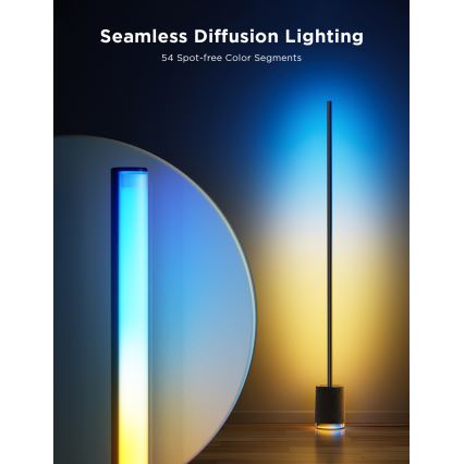 Govee - Dimmbare LED-Stehleuchte mit Lautsprecher Pro RGBICWW 2200-6500K Wi-Fi + Fernbedienung