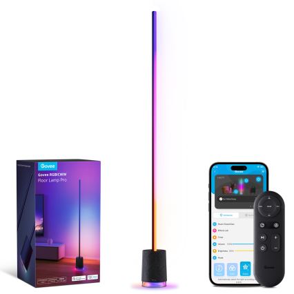 Govee - Dimmbare LED-Stehleuchte mit Lautsprecher Pro RGBICWW 2200-6500K Wi-Fi + Fernbedienung