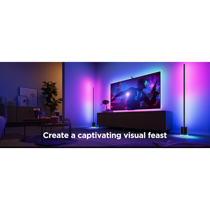 Govee - Dimmbare LED-Stehleuchte Smart MATTER LED RGBICWW 2200-6500K Wi-Fi + Fernbedienung