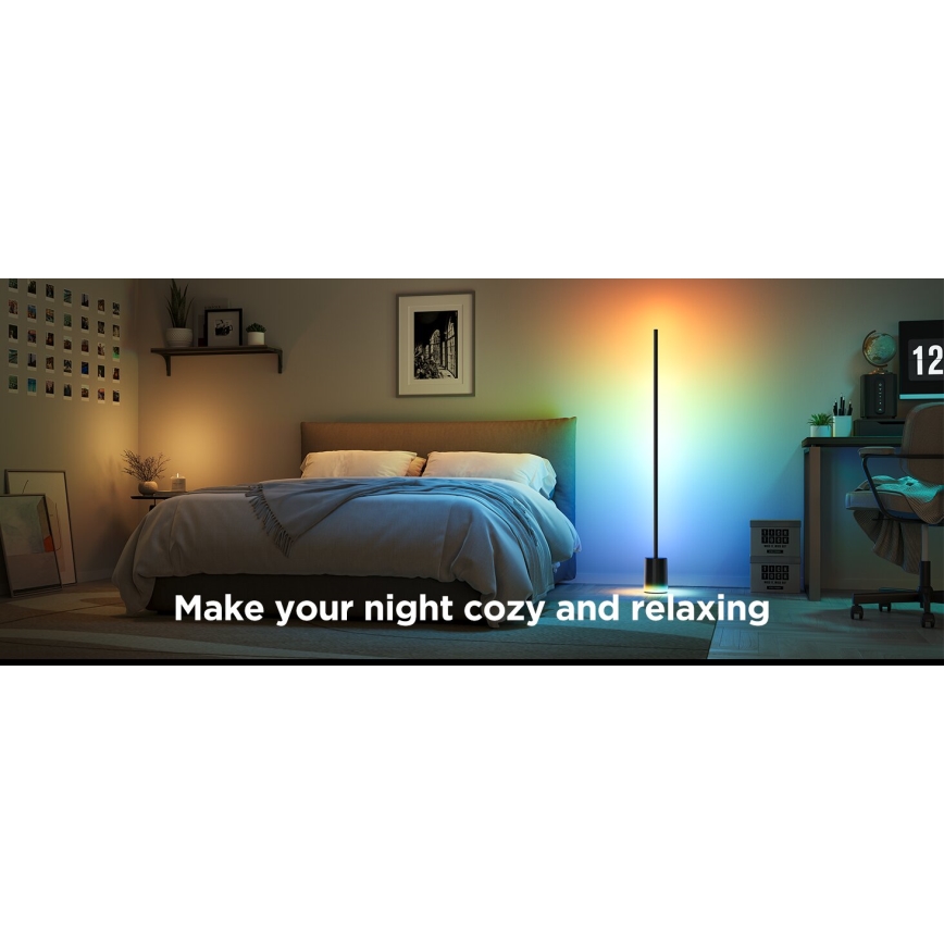 Govee - Dimmbare LED-Stehleuchte Smart MATTER LED RGBICWW 2200-6500K Wi-Fi + Fernbedienung