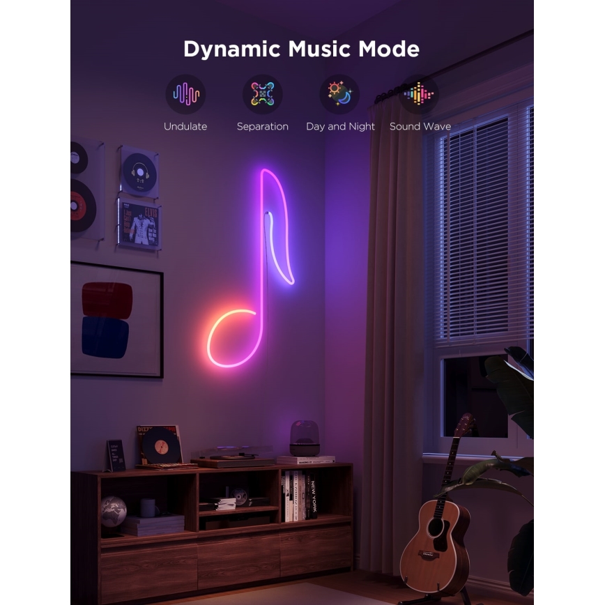 Govee - Neon 2 MATTER biegsamer LED-Streifen 3m RGBIC Wi-Fi IP67