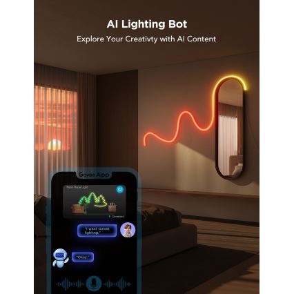 Govee - Neon 2 MATTER biegsamer LED-Streifen 3m RGBIC Wi-Fi IP67