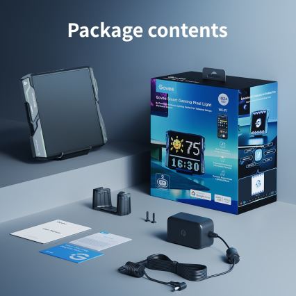 Govee - Pixel Light 1024 LED-Panel Matter LED/12W/12V Wi-Fi