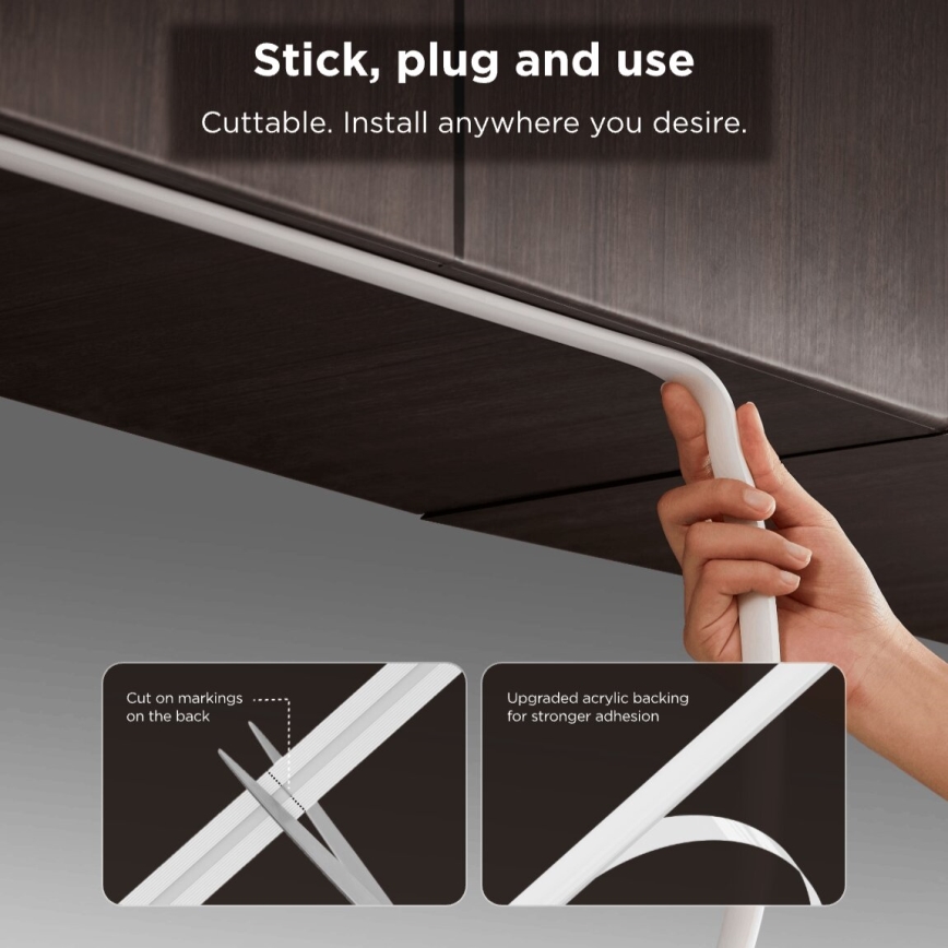Govee - RGBICW Dimmbarer LED-Streifen COB 3780 Dioden 3m Wi-Fi Matter