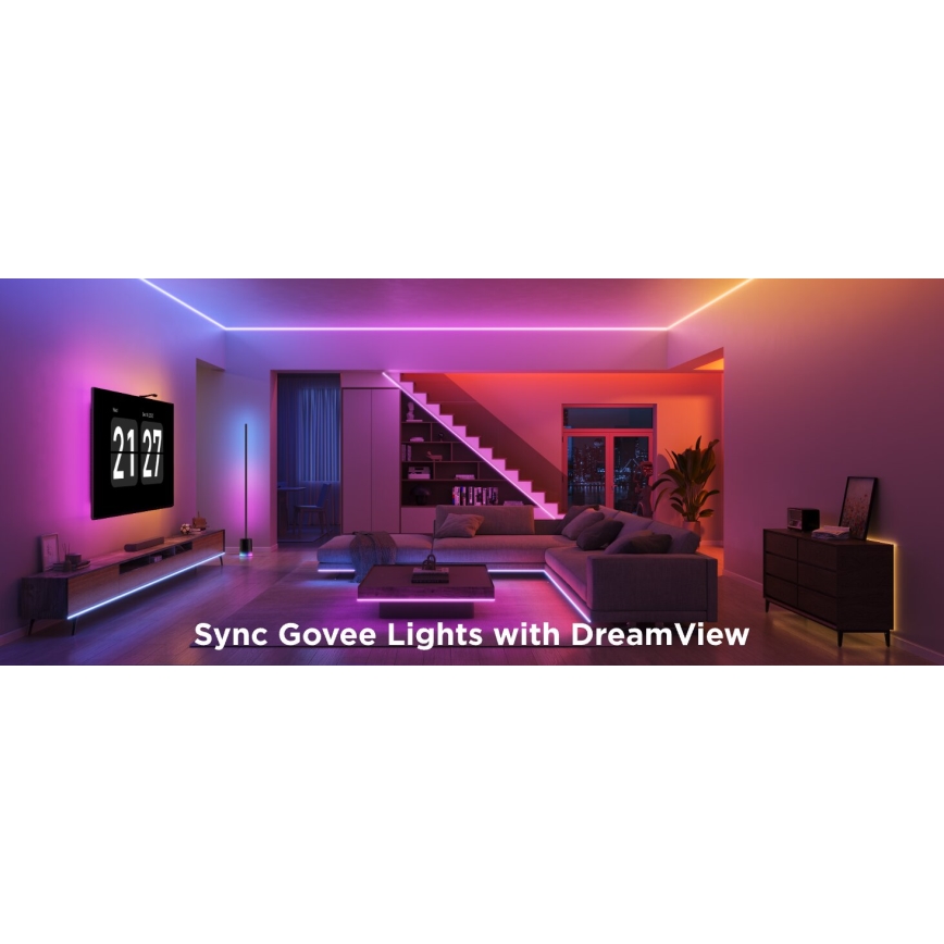 Govee - RGBICW Dimmbarer LED-Streifen COB 3780 Dioden 3m Wi-Fi Matter