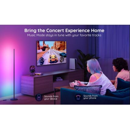 Govee - RGBICW Intelligente Eck-Stehleuchte Wi-Fi