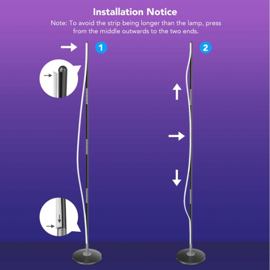 Govee - RGBICW Intelligente Eck-Stehleuchte Wi-Fi