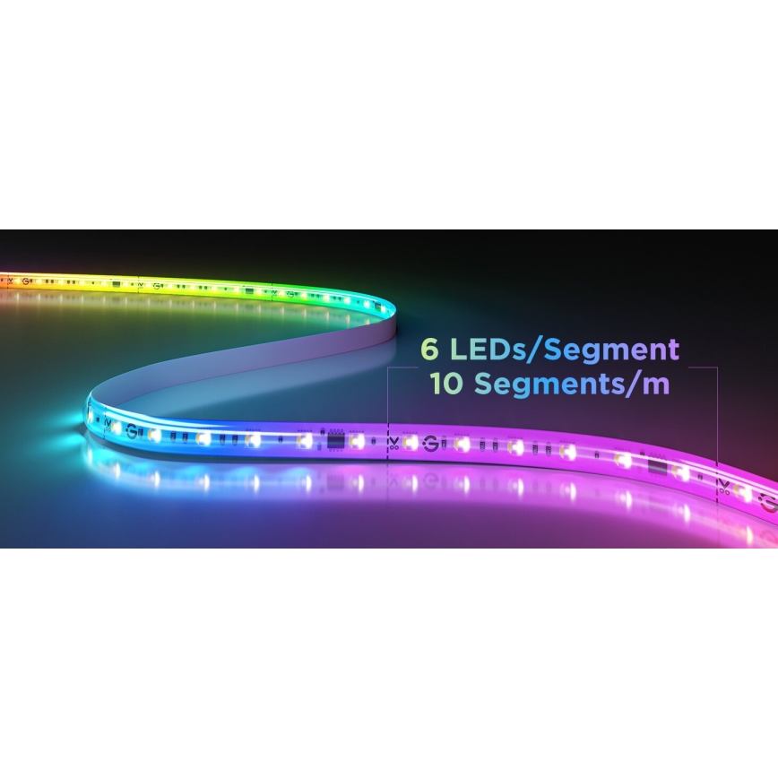 Govee - RGBWWIC Dimmbarer LED-Streifen Streifen Beleuchtung 2 Pro 5m Wi-Fi Matter