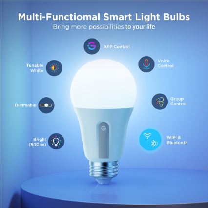 Govee - 2er-Set dimmbare LED-Lampen Smart MATTER A60 E27/9W/230V 2700-6500K Wi-Fi