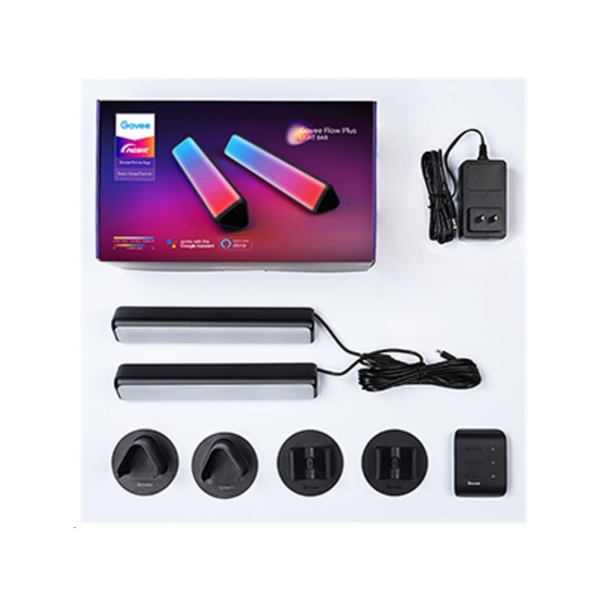 Govee - SET 2x Flow Plus SMART LED TV & Gaming - RGBICWW Wi-Fi