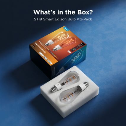 Govee - Set 2xLED RGBWW dimmbares Leuchtmittel Smart MATTER ST64 E27/5W/230V 2700-6500K Wi-Fi