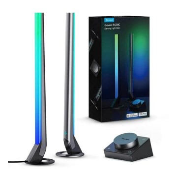 Govee - SET 2x Smart Gaming Wi-Fi LED RGBIC Panels + Smart Dual schwarz + Fernbedienung