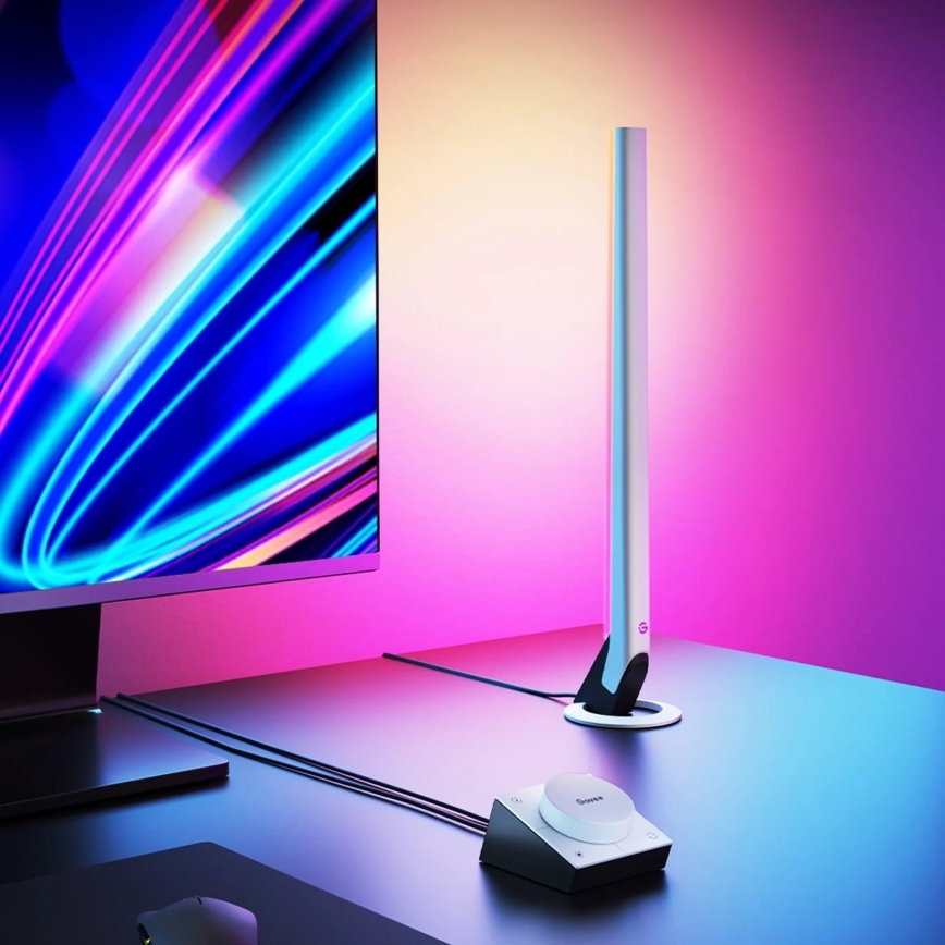 Govee - 2er-Set Smart Gaming Wi-Fi LED RGBIC Panely + Smart Dual weiß + Fernbedienung