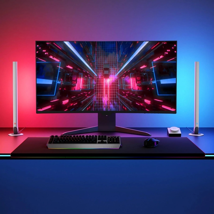 Govee - 2er-Set Smart Gaming Wi-Fi LED RGBIC Panely + Smart Dual weiß + Fernbedienung