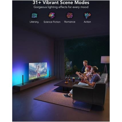 Govee - SMART LED RGBIC Panel 38cm für TV 43-75 - 2er-Pack Wi-Fi