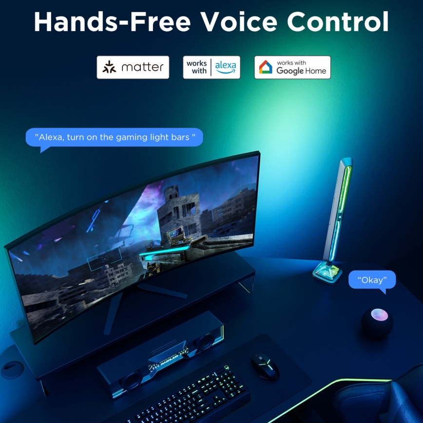 Govee - Smart RGBIC Gaming Pro Lichtpaneele Matter Wi-Fi