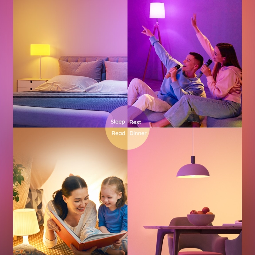 Govee - LED RGBWW dimmbares Leuchtmittel Smart MATTER E27/9W/230V 2700-6500K Wi-Fi