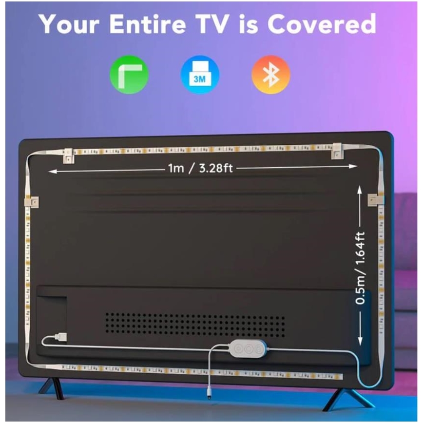 Govee - TV 46-60" SMART LED Hintergrundbeleuchtung RGB + Fernbedienung