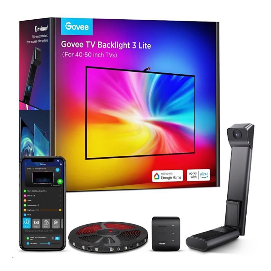 Govee - TV-Hintergrundbeleuchtung 3 Lite TV 40-50" SMART LED Hintergrundbeleuchtung RGBICW Wi-Fi IP67 +FB