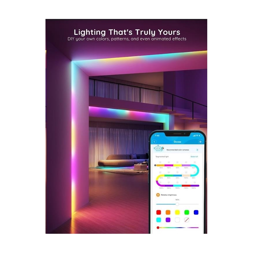 Govee - Wi-Fi RGBIC Smart PRO LED-Streifen 5m