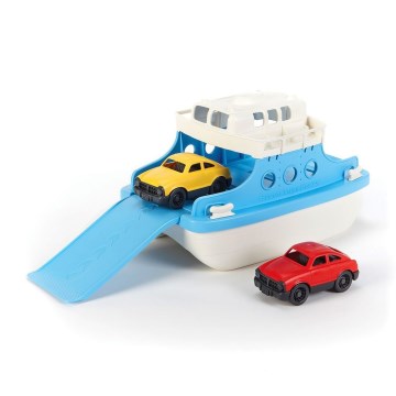 Green Toys - Fähre mit Autos weiß/blau