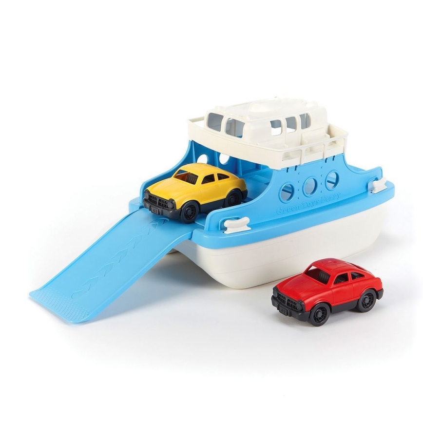 Green Toys - Fähre mit Autos weiß/blau