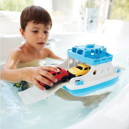 Green Toys - Fähre mit Autos weiß/blau