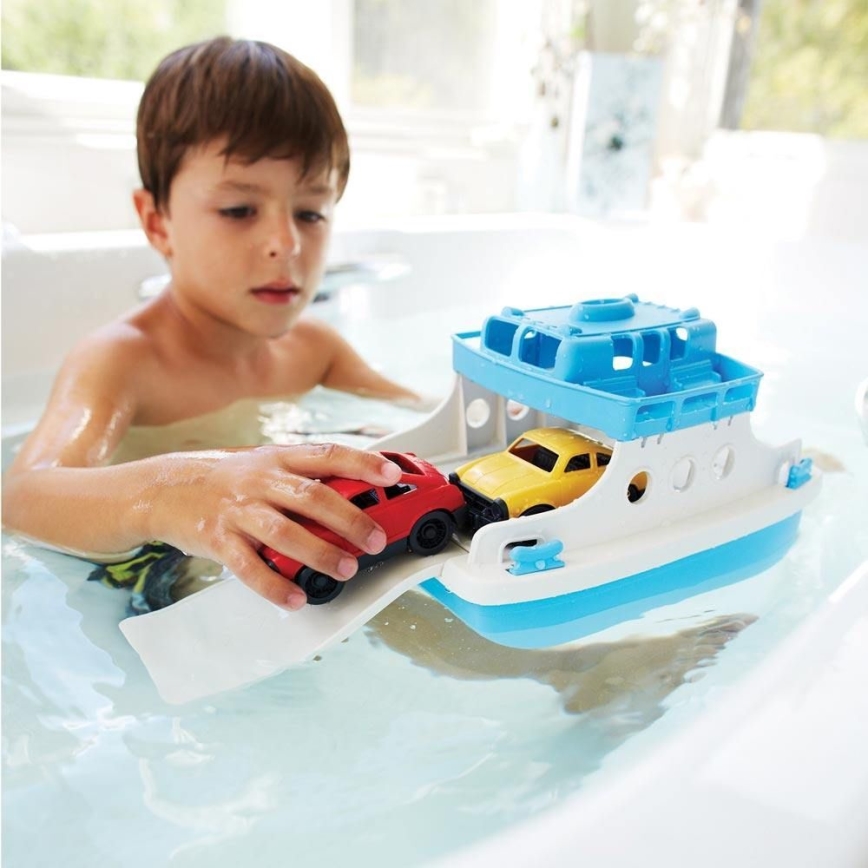 Green Toys - Fähre mit Autos weiß/blau