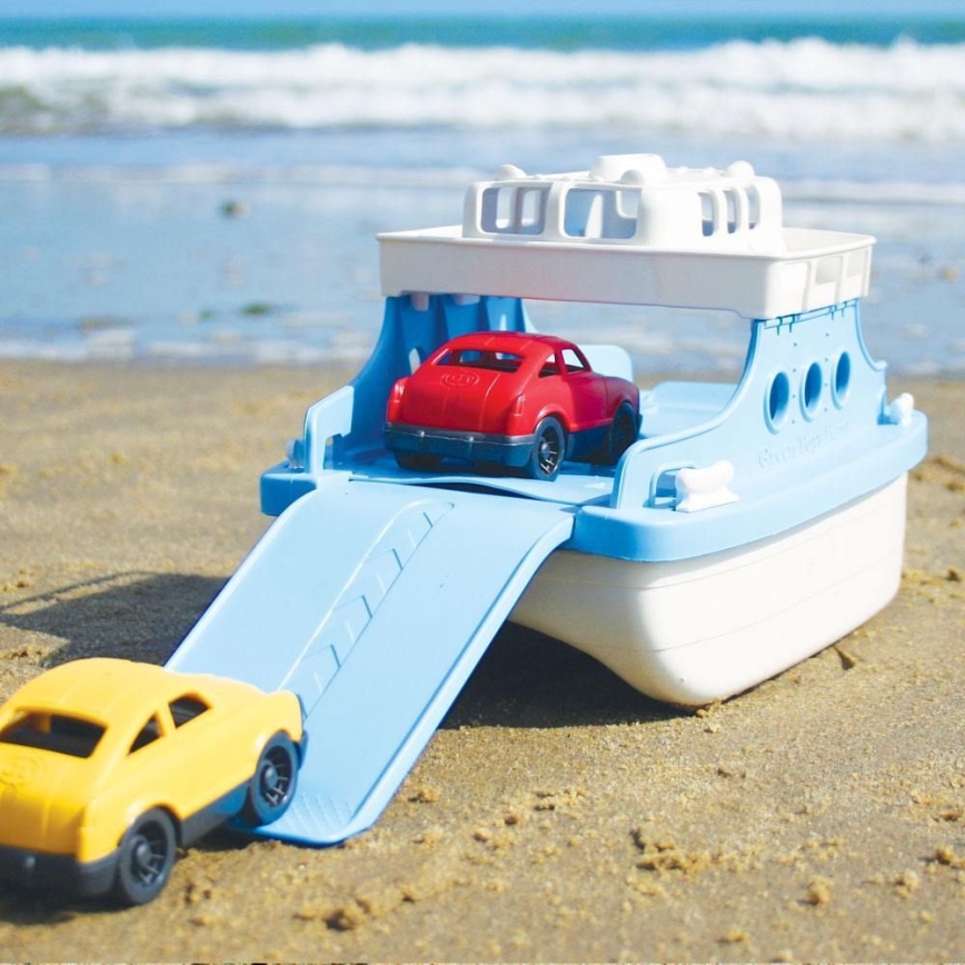 Green Toys - Fähre mit Autos weiß/blau