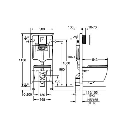 GROHE 103847SH00 - 5-in-1-Set SOLIDO 1,13 m DuroWhite