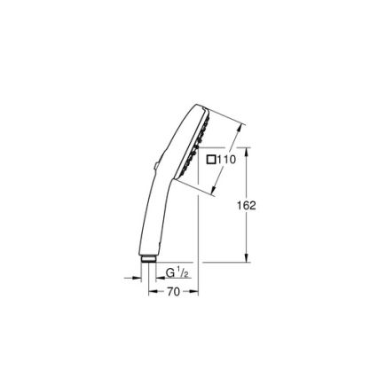 GROHE 1053162431 - Handbrause VITALIO COMFORT 110 600 mm schwarz