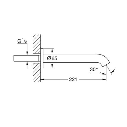 GROHE 13449AL1 - Badewannenablauf ESSENCE 221 mm Graphit