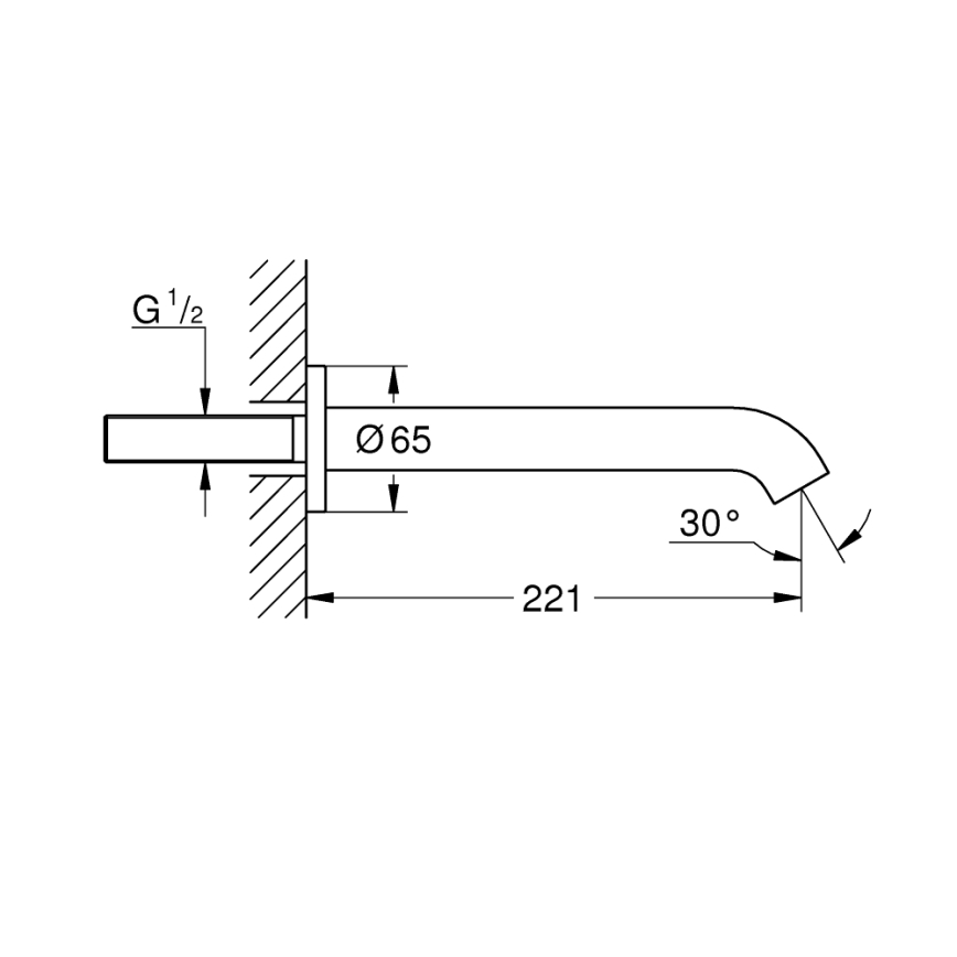GROHE 13449AL1 - Badewannenablauf ESSENCE 221 mm Graphit