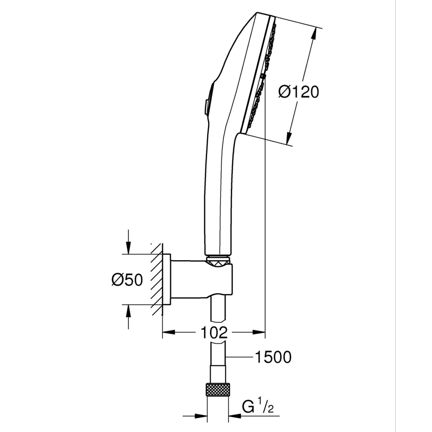 GROHE 1348650000 - Duschset VITALIO JOY+ 120 mm, glänzender Chrom