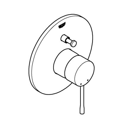 GROHE 19285001 - Wannenarmatur zur Unterputzmontage ESSENCE, glänzender Chrom