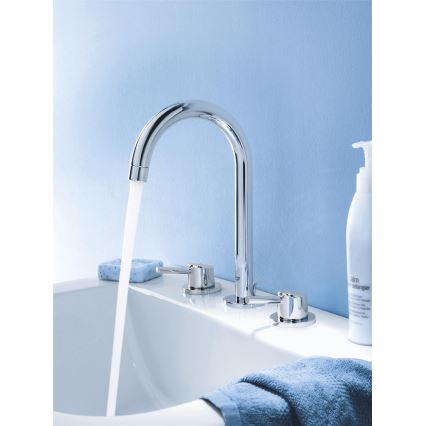 GROHE 20216001 - 3-Loch-Waschtischarmatur CONCETTO DN 15, Größe L, Chrom