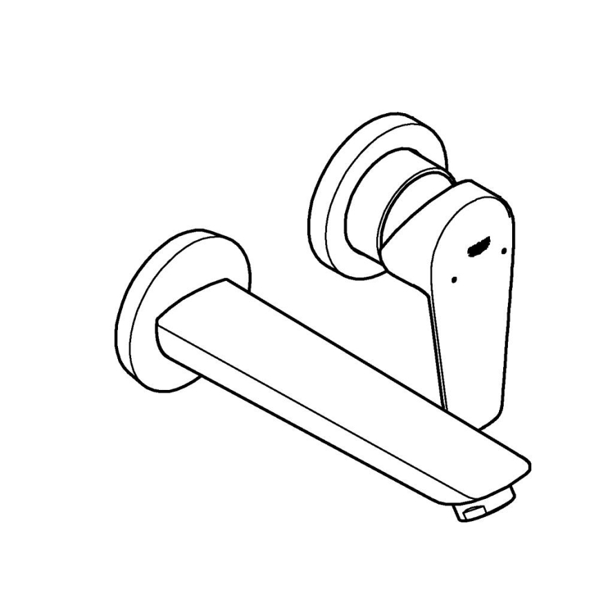 GROHE 20474001 - Waschtischarmatur für Unterputzmontage, Ausladung 177 mm, glänzend verchromt