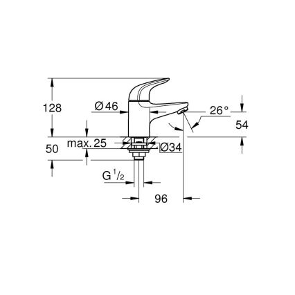 GROHE 20617001 - Standventil SWIFT Größe XS, glänzender Chrom