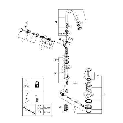 GROHE 21375001 - Waschtischarmatur COSTA L, glänzender Chrom