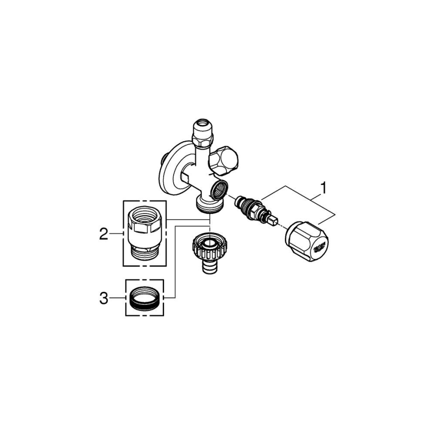 GROHE 22035000 - Kombi-Eckventil UNIVERSAL DN 15 glänzender Chrom